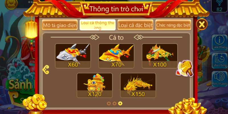 Tam Tiên bắn cá có những sinh vật nào?